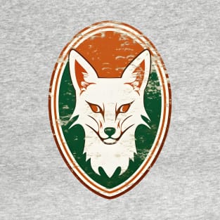 Fox head on a vintage distressed oval crest T-Shirt